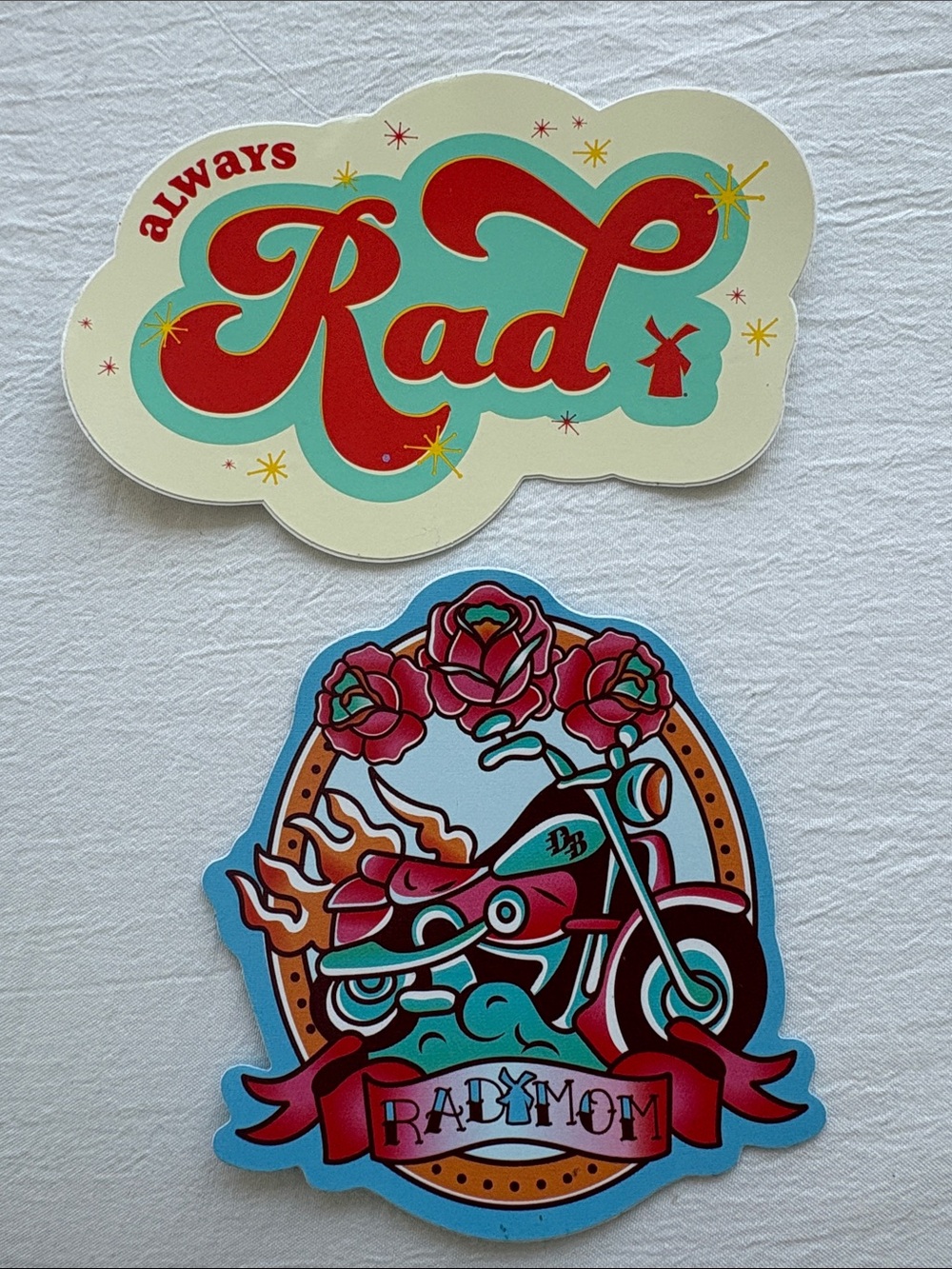 2 Limited Edition Dutch Bros Always Rad Sticker & RAD MOM decal